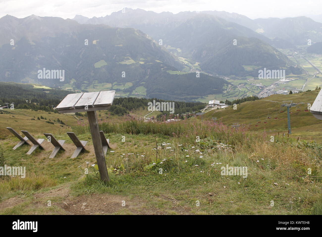 Blick auf die Alpen in Norditalien Stockfoto