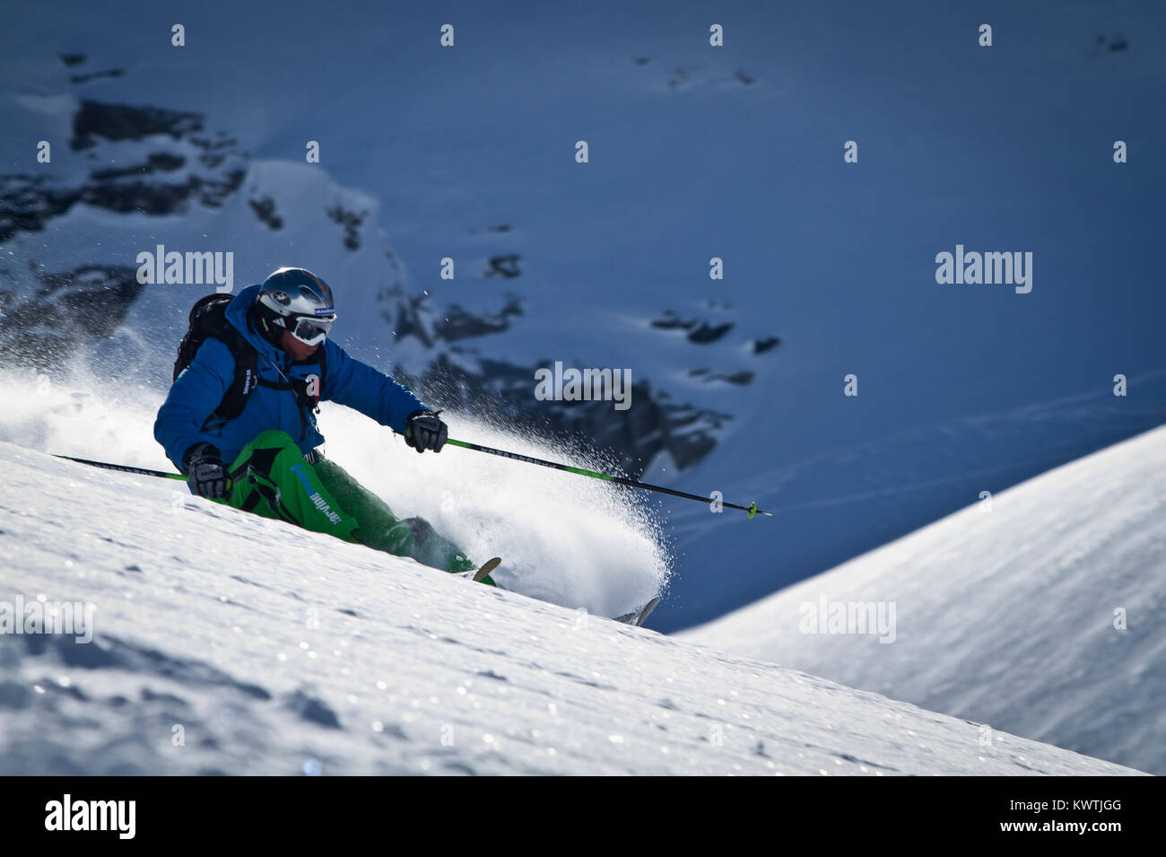 Freeride Chamonix-Mont-Blanc. Stockfoto