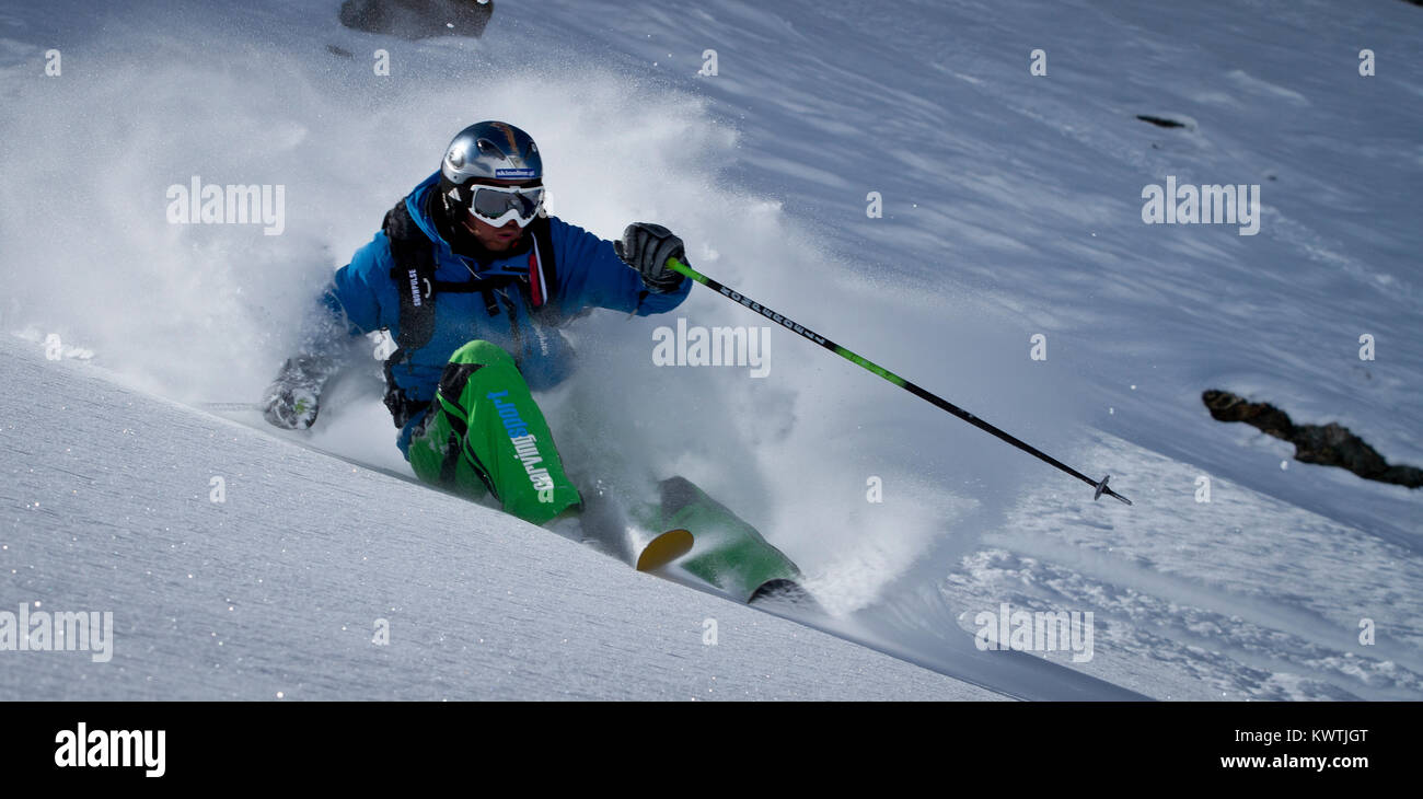 Freeride Chamonix-Mont-Blanc. Stockfoto