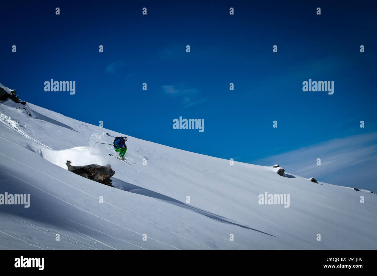 Freeride Chamonix-Mont-Blanc. Stockfoto