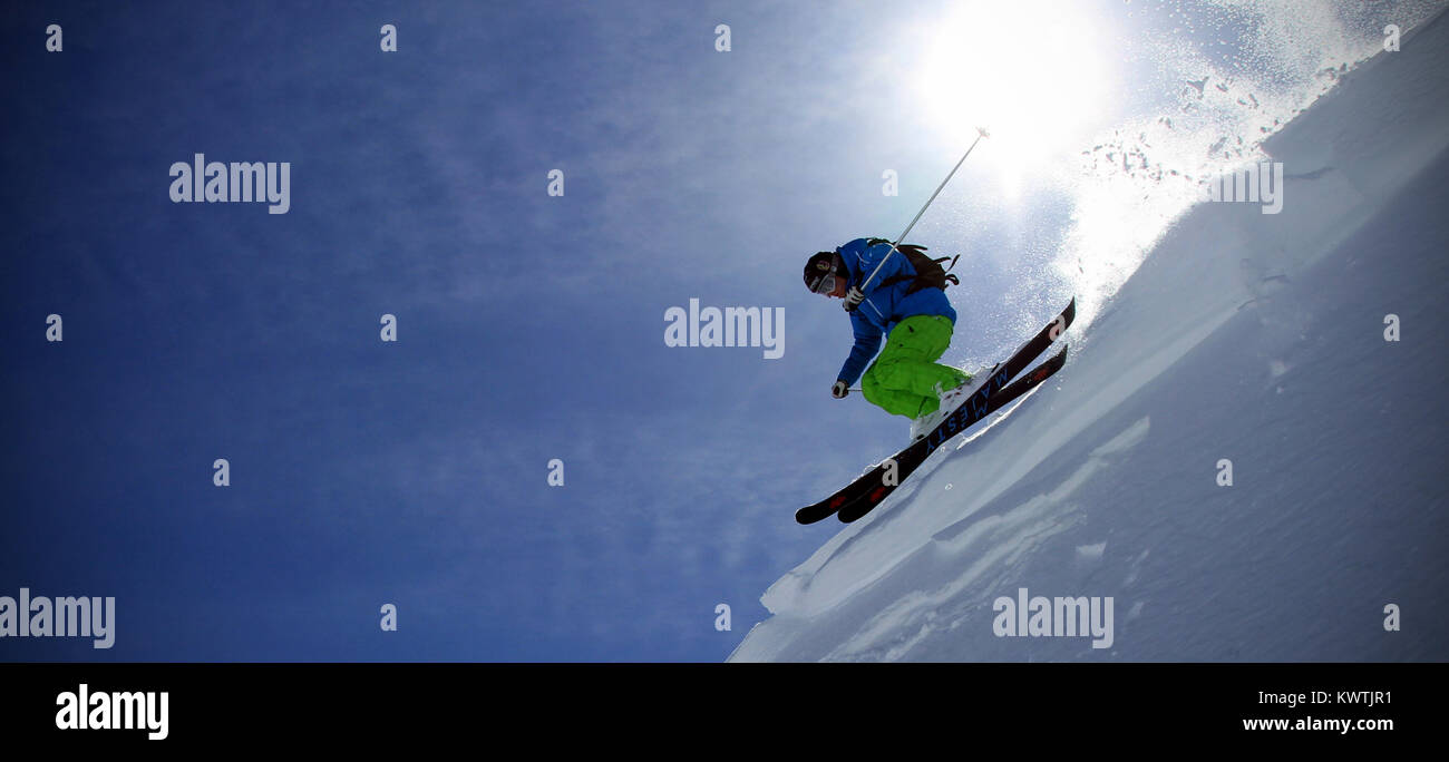 Ski Jump, Freeride, Stockfoto