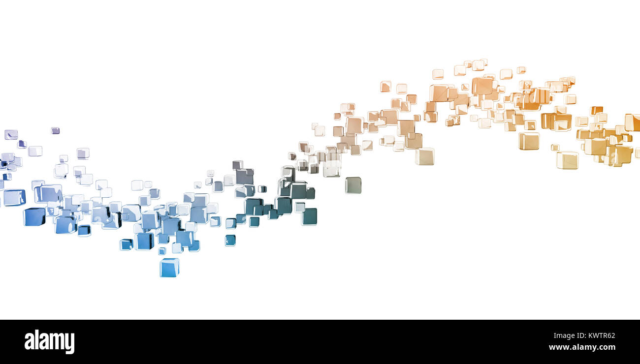 Business Analytics Software Cube als ein Tech-Konzept Stockfoto