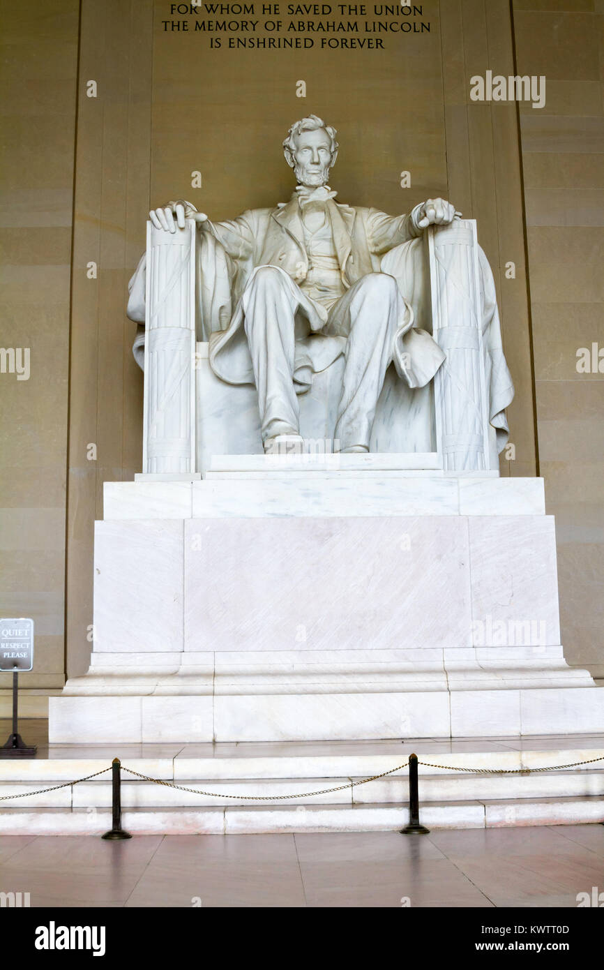 Lincoln Memorial, Washington DC Washington Mall, Kapital Stockfoto