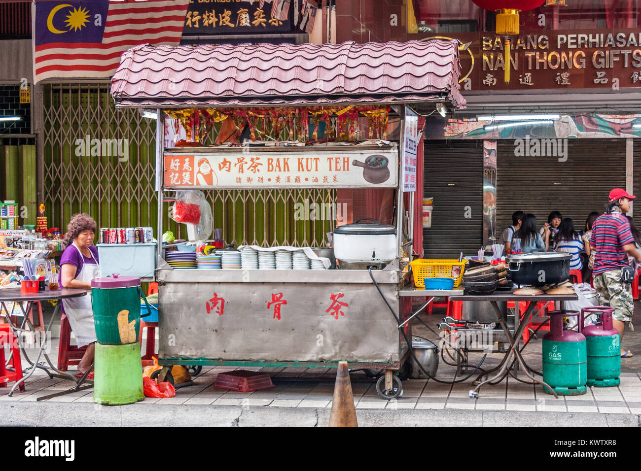 Street Food vendor, Chinatown, Kuala Lumpur, Malaysia Stockfoto