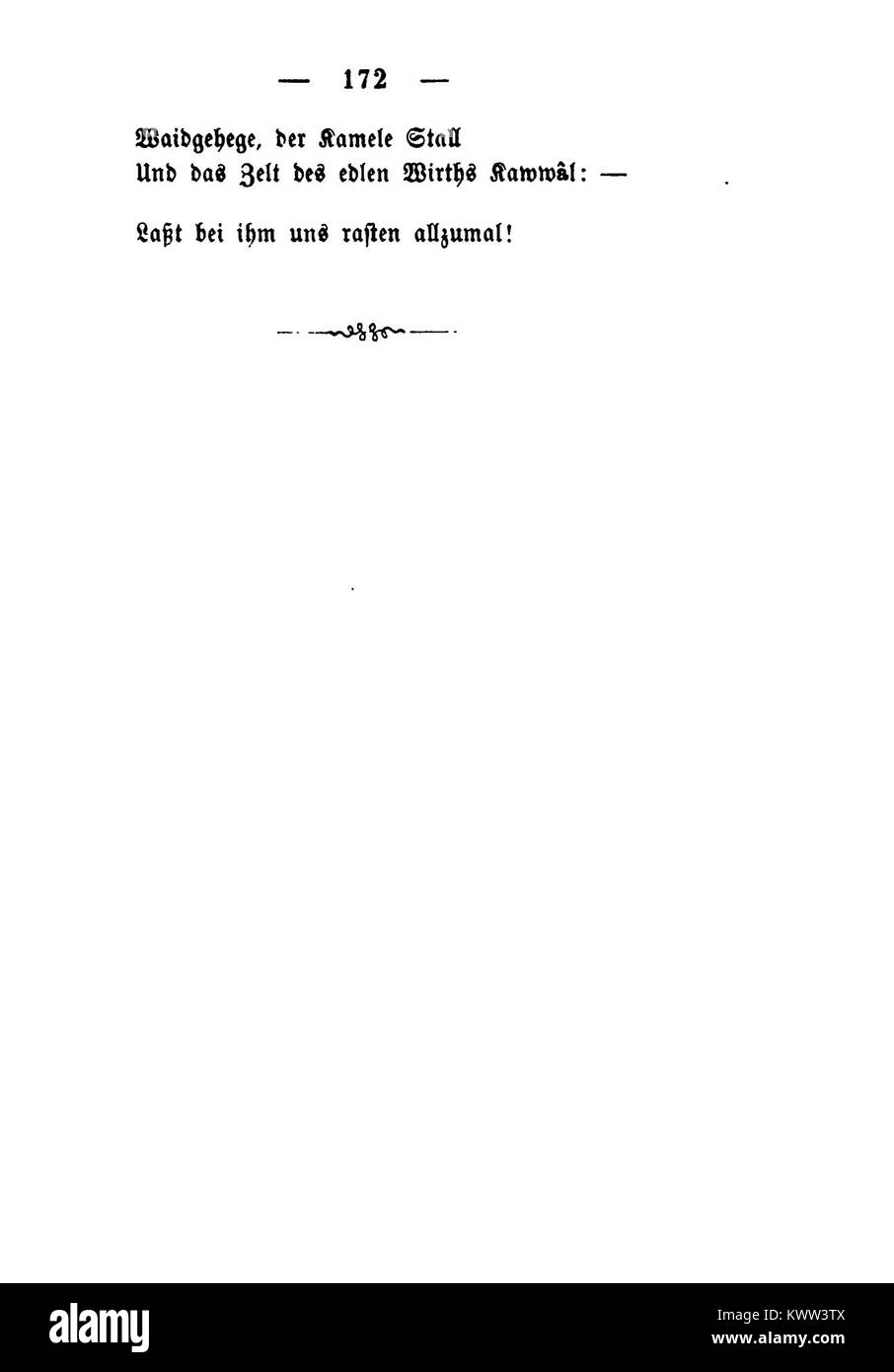 Ein deutscher literarischer oder historischer Text zum Thema der Wüstenharfe, der Motive der Natur, der Einsamkeit und der poetischen Bildsprache in deutschen Kulturwerken widerspiegelt. Stockfoto