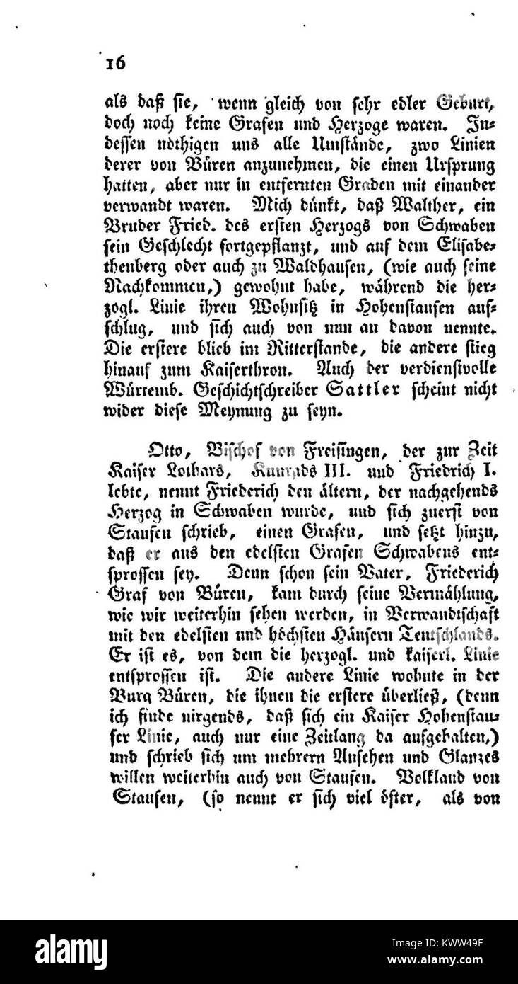 Bild von „de Hohestaufen“ von Ammermüller, das eine Szene oder Figur aus der Hohenstaufer Dynastie zeigt, die für ihre Prominenz in der mittelalterlichen Geschichte des Heiligen Römischen Reiches bekannt ist. Stockfoto