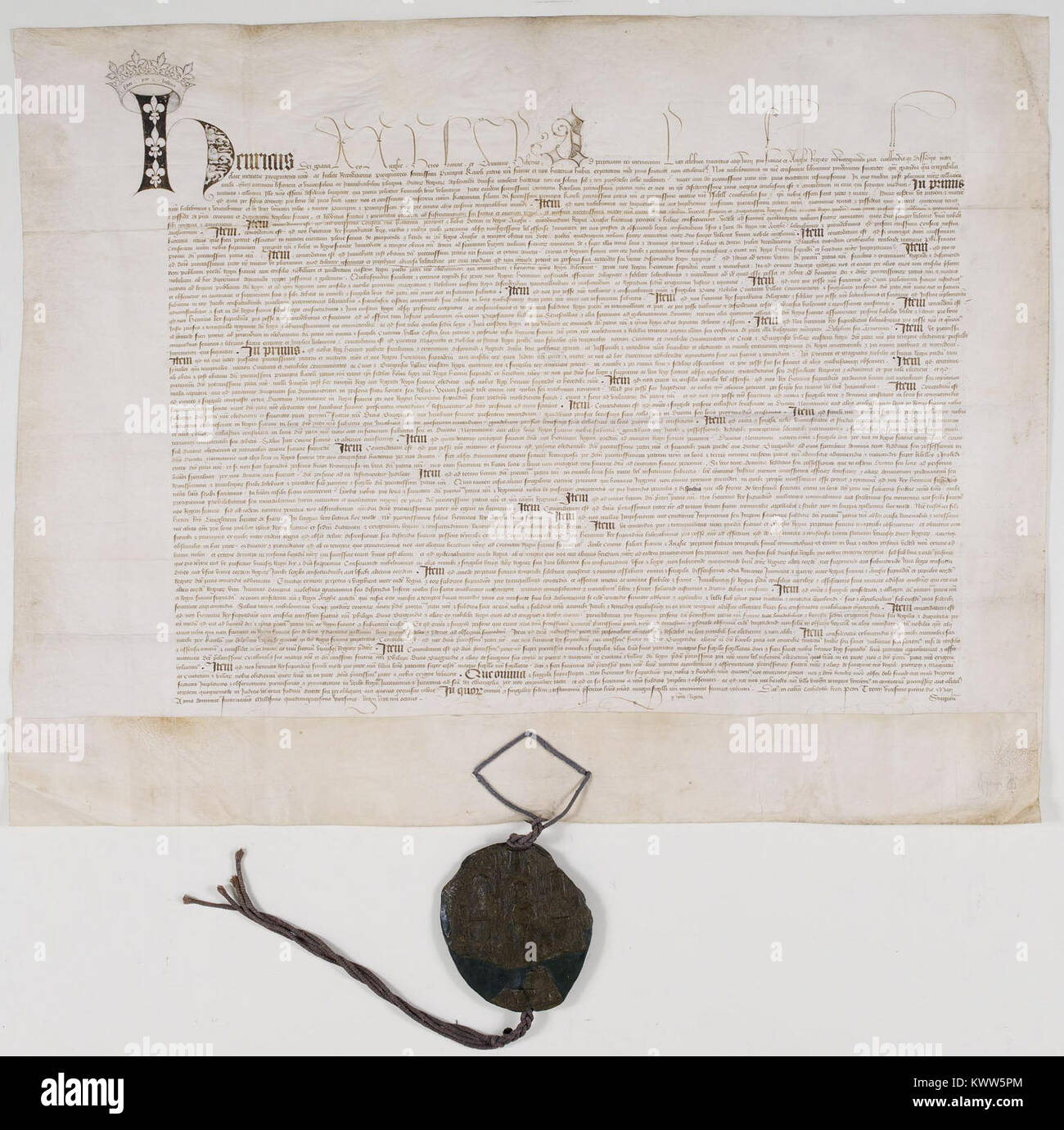 Ratifizierung du "Traité de Troyes 1-Archives nationales-AE-III-254 Stockfoto