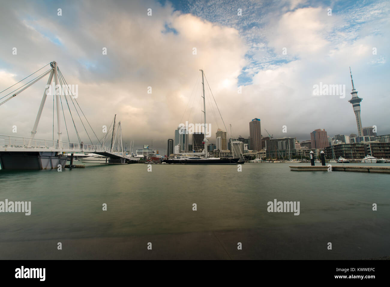 Tag Skyline von Auckland. Neuseeland Stockfoto