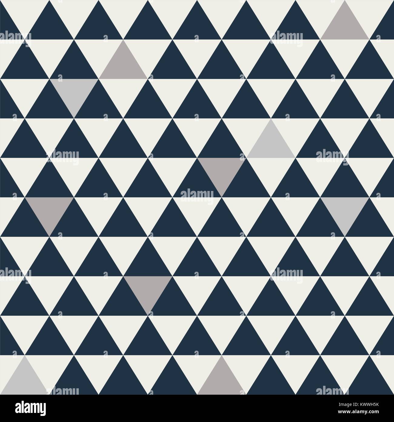 Blaue und graue Dreieck nahtlose Vektor Muster. Stock Vektor