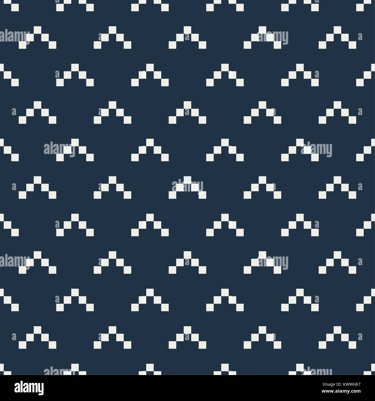 Pixel Dreiecke nahtlose Vektor Muster. Stock Vektor