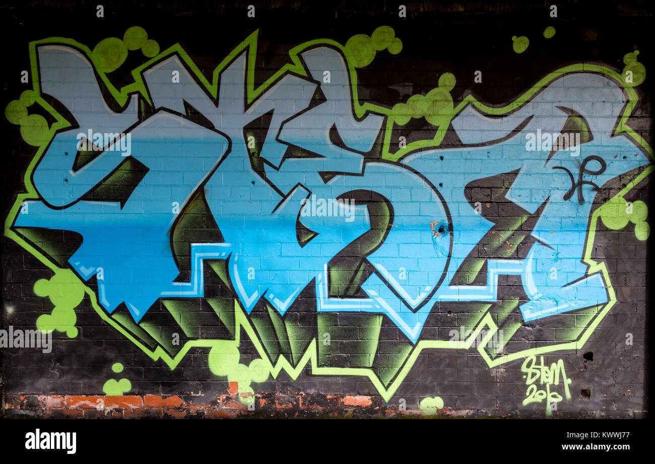 Graffiti & Verfall Stockfoto