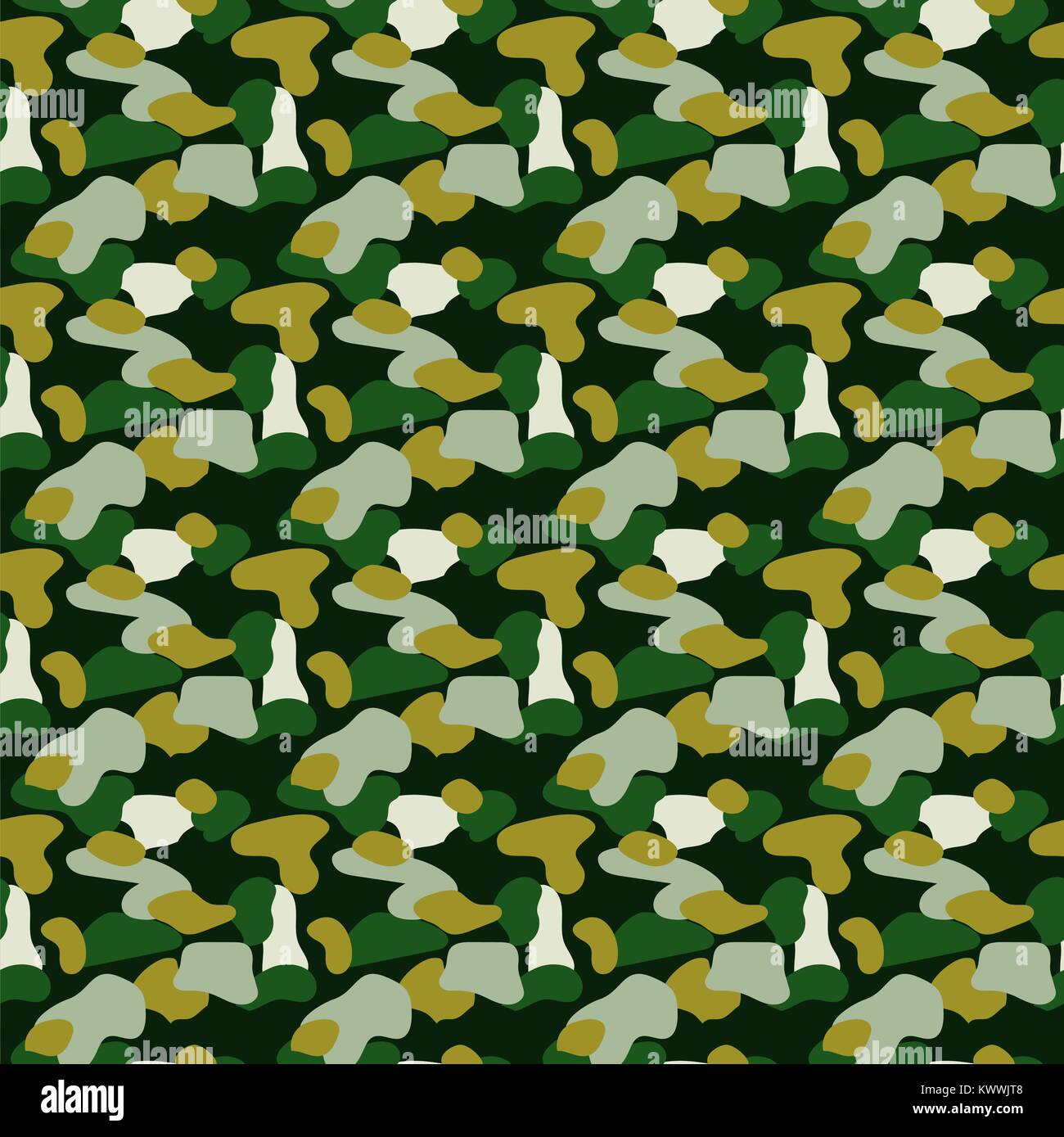 Camouflage Flecken grün nahtlose Vektor Muster. Stock Vektor
