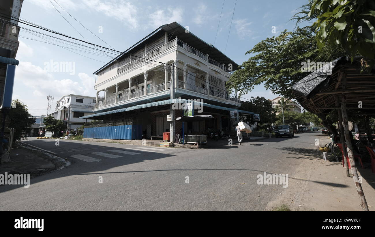 Ehemalige Rote Khmer Hochburg Takeo, Kambodscha altersschwachen Dritten Welt unterentwickeltes Land Südostasiens ungesehen und Vergessen Stockfoto