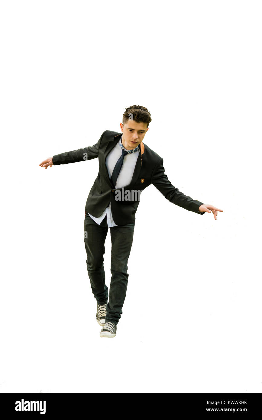 Junger Mann tanzen Stockfoto