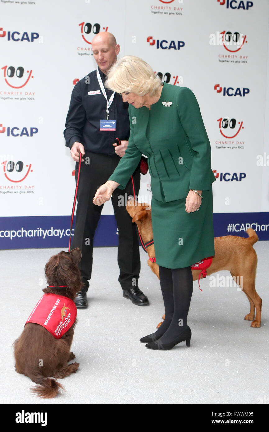 Die ICAP-Charity Tag Ankunft gehalten am 2 Broadgate - Ankunft mit: Camilla, Herzogin von Cornwall, Wo: London, Vereinigtes Königreich, wenn: 05 Dez 2017 Credit: WENN.com Stockfoto