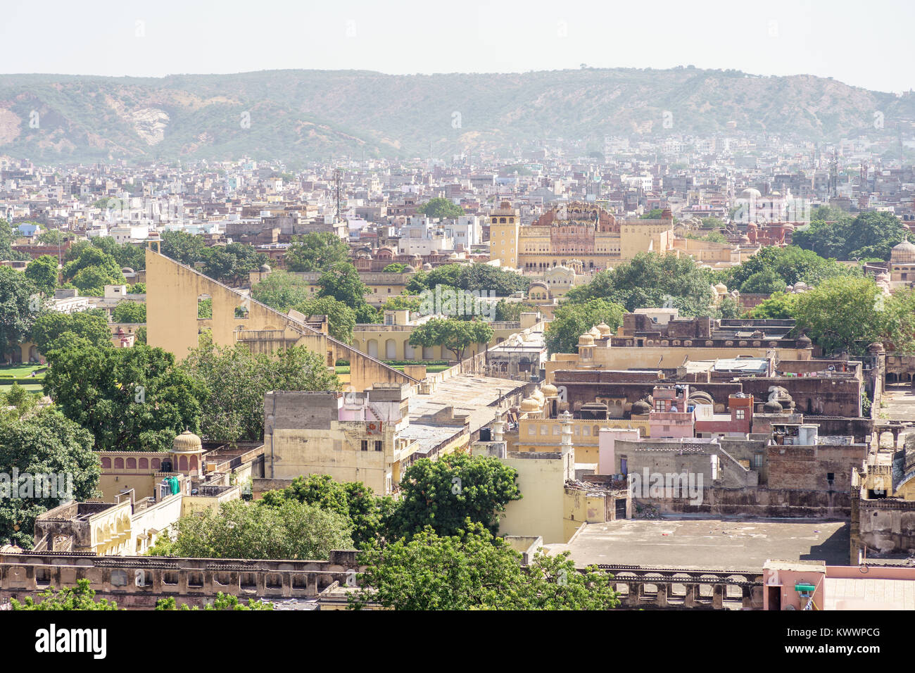 Luftaufnahme von jaipur von Sieg Turm Stockfoto