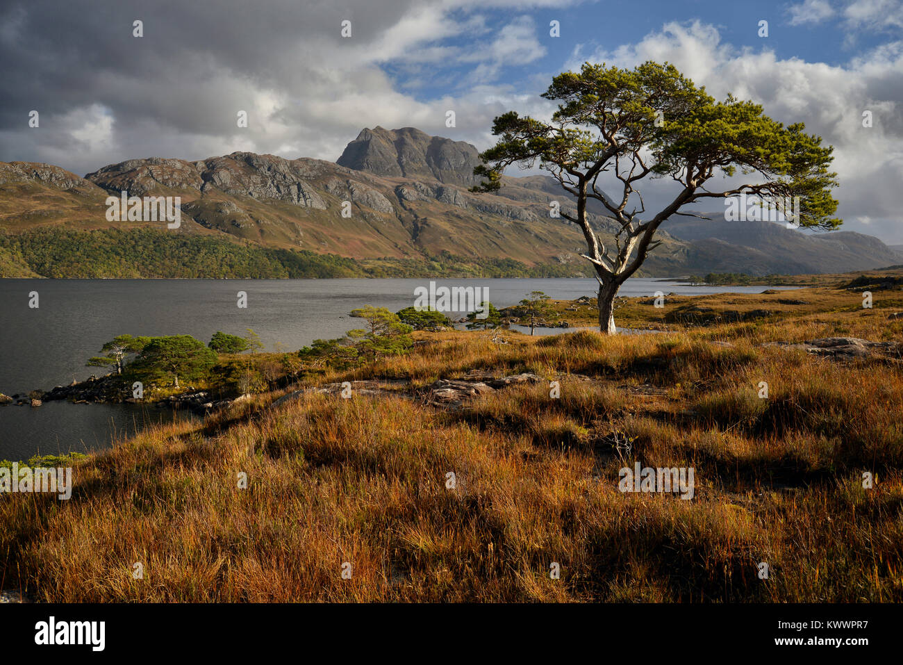 Auf Slioch vom Loch Maree Stockfoto