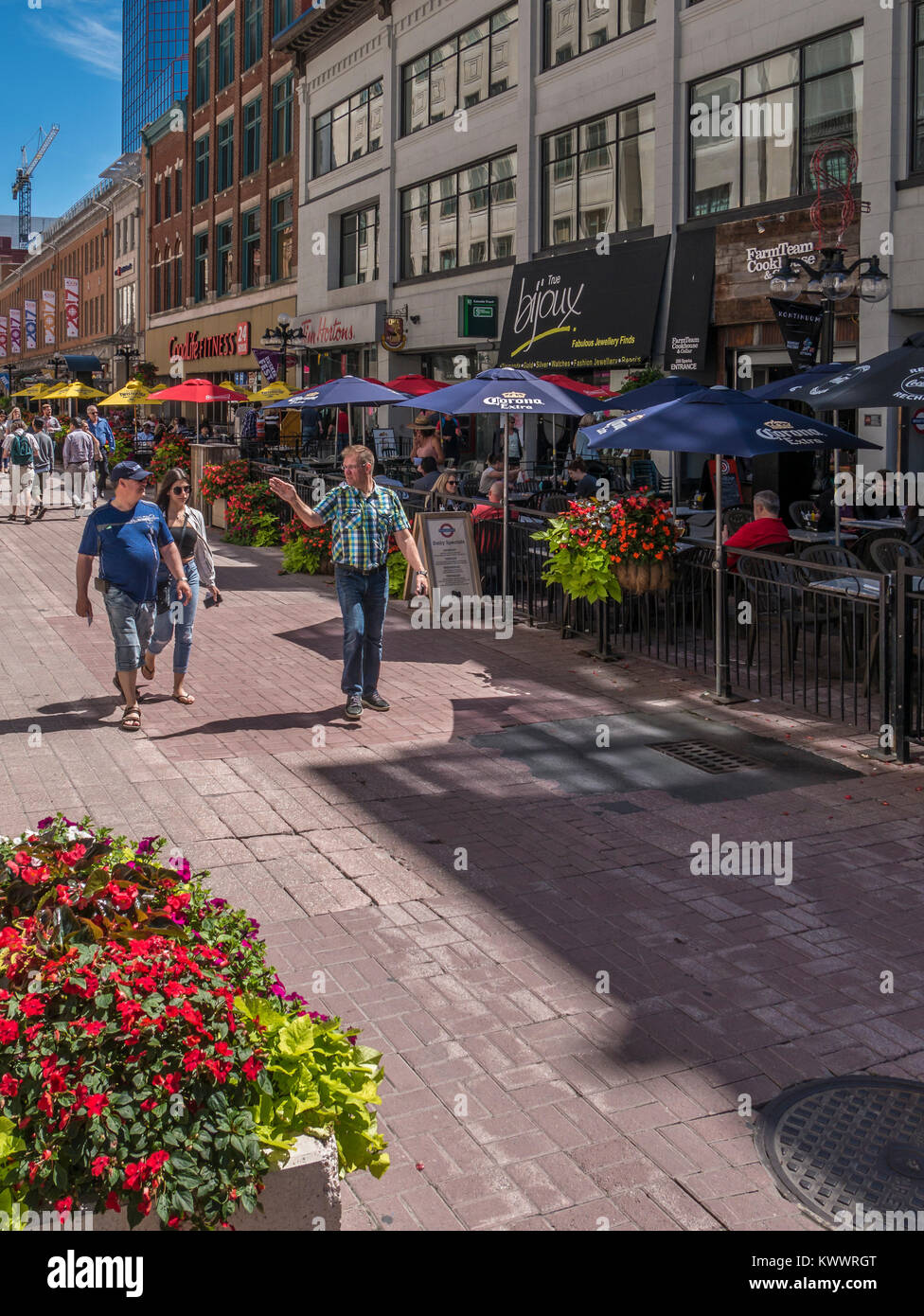 Sparks Street, Fußgängerzone, Ottawa, Ontario, Kanada. Stockfoto