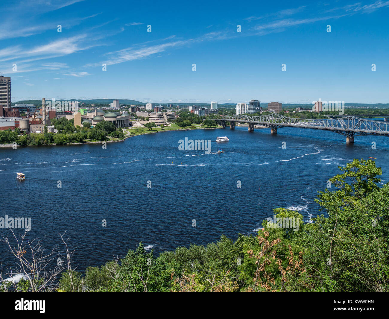 Alexandra Bridge, Ottawa River, Ottawa, Ontario, Kanada. Stockfoto