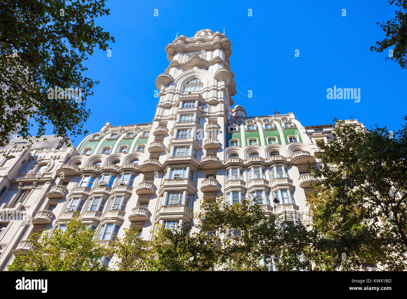 Palacio Barolo ist ein Wahrzeichen Gebäude, die sich in der Avenida de Mayo in den Monserrat Stadtteil von Buenos Aires, Argentinien Stockfoto