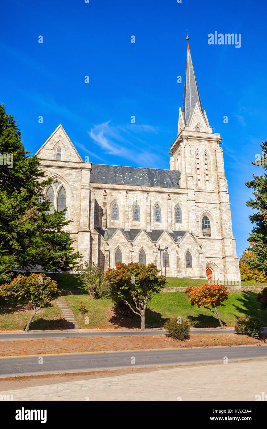 Kathedrale von San Carlos de Bariloche im Zentrum von Bariloche, Patagonia Region in Argentinien. Stockfoto