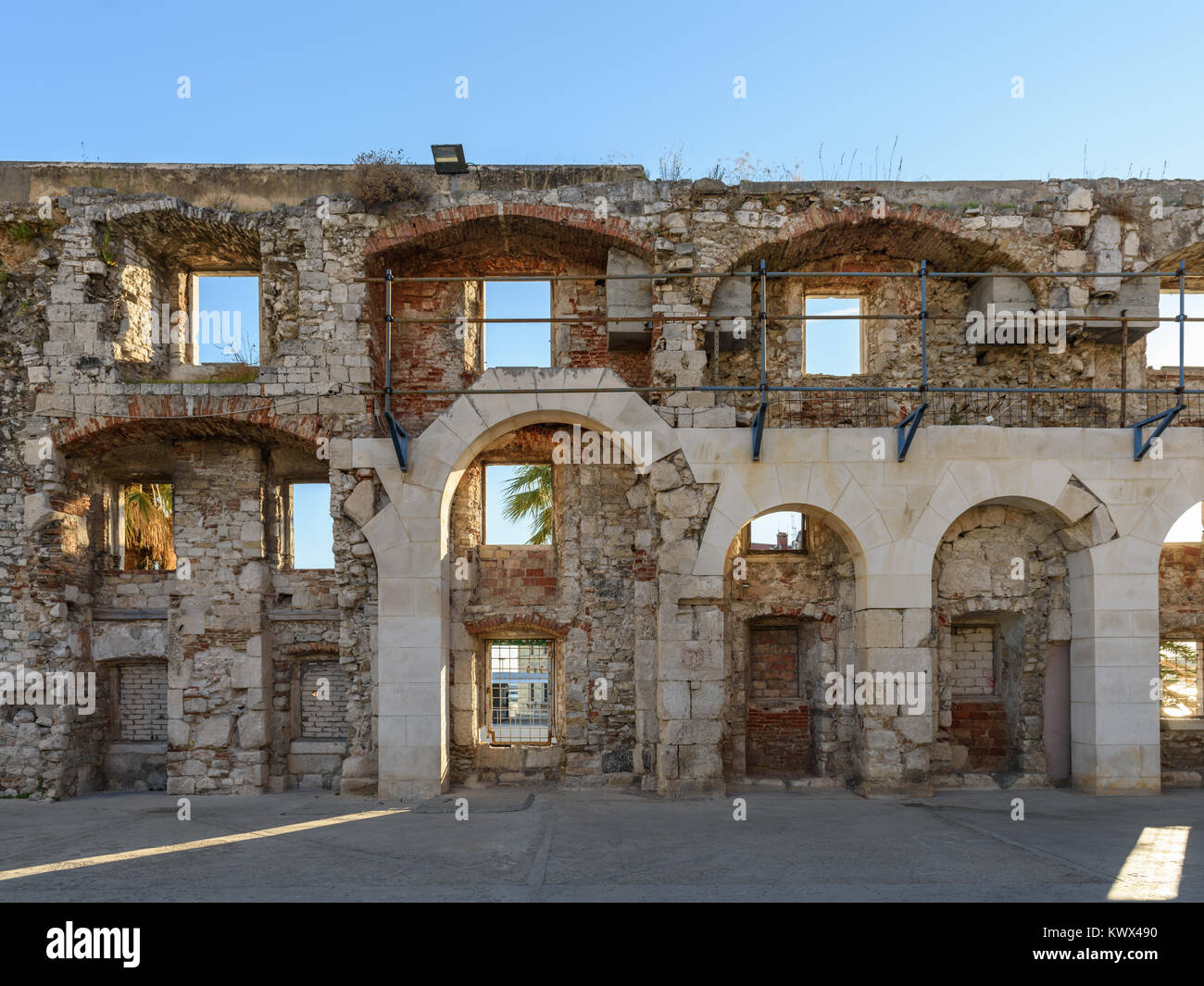Südliche wand Diokletianspalast, Split, Kroatien Stockfoto