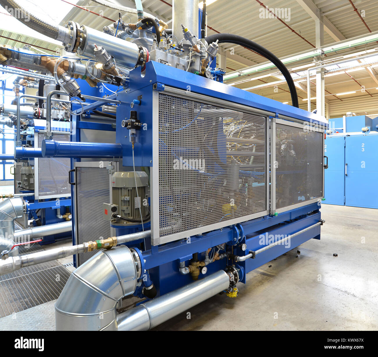 Maschine in der Kunststoffindustrie für die Herstellung von Styropor Komponenten Stockfoto