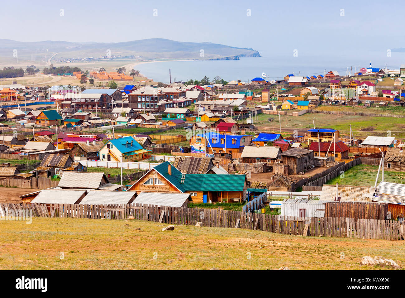 Toledo Dorf auf der Insel Olchon. Toledo in der Nähe des Baikalsees in Sibirien, Russland. Stockfoto