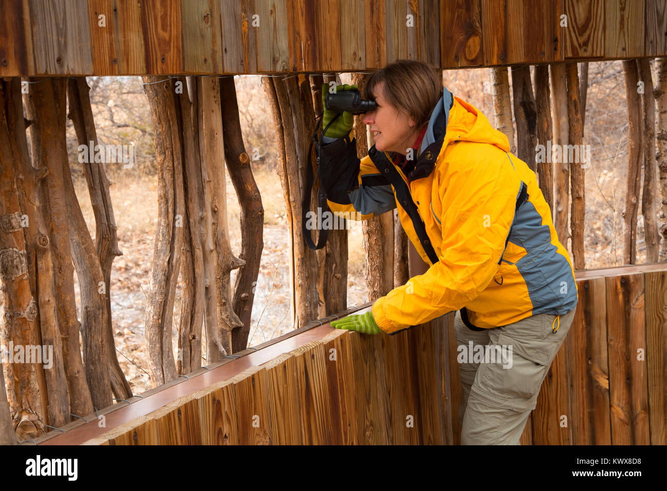 Wildlife blind, Bernardo Wildlife Management Area, New Mexico Stockfoto