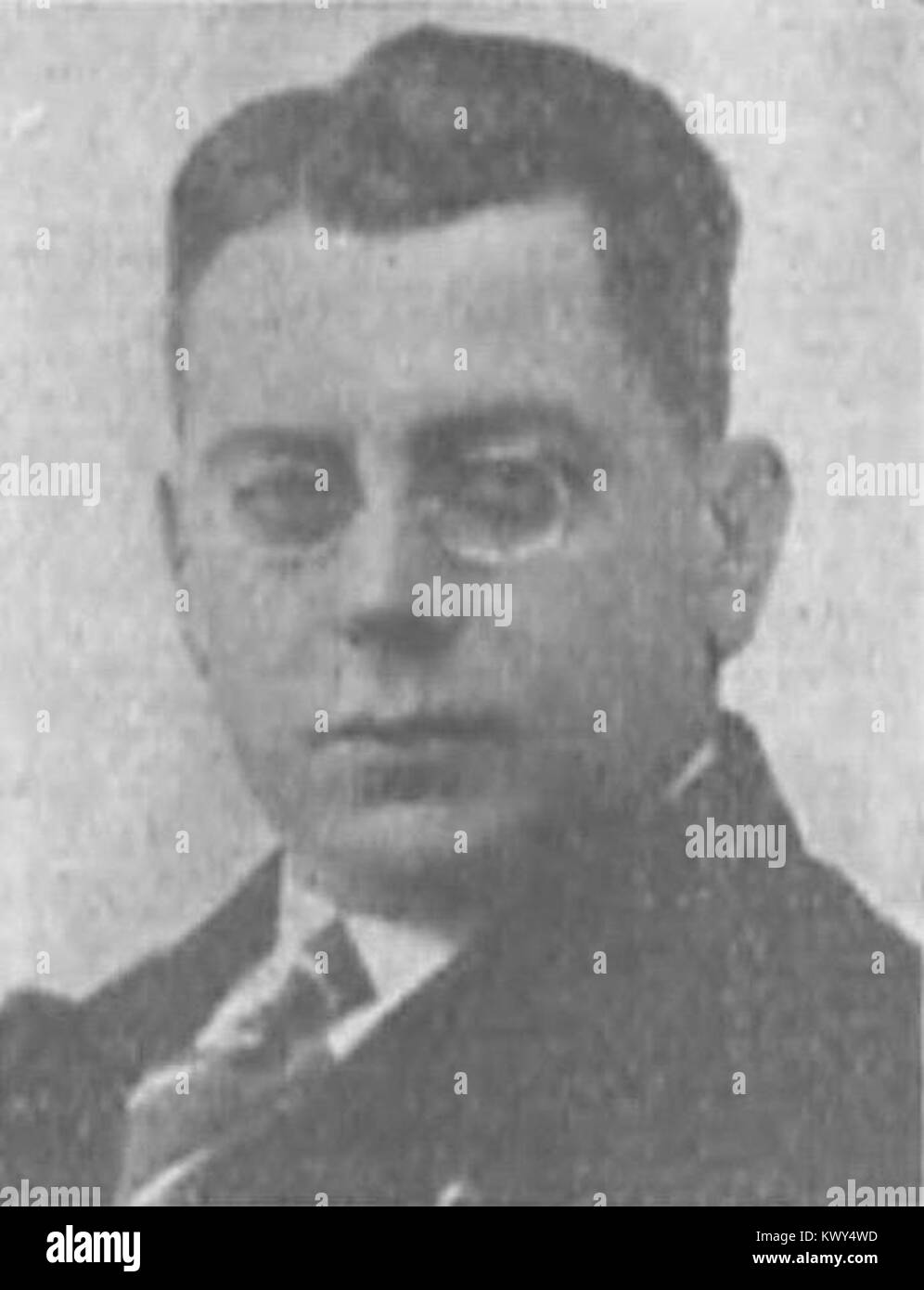 Michal Drwiega war eine historische Figur, deren Leben und Werk in der Geschichte des frühen 20. Jahrhunderts erwähnt werden. Stockfoto