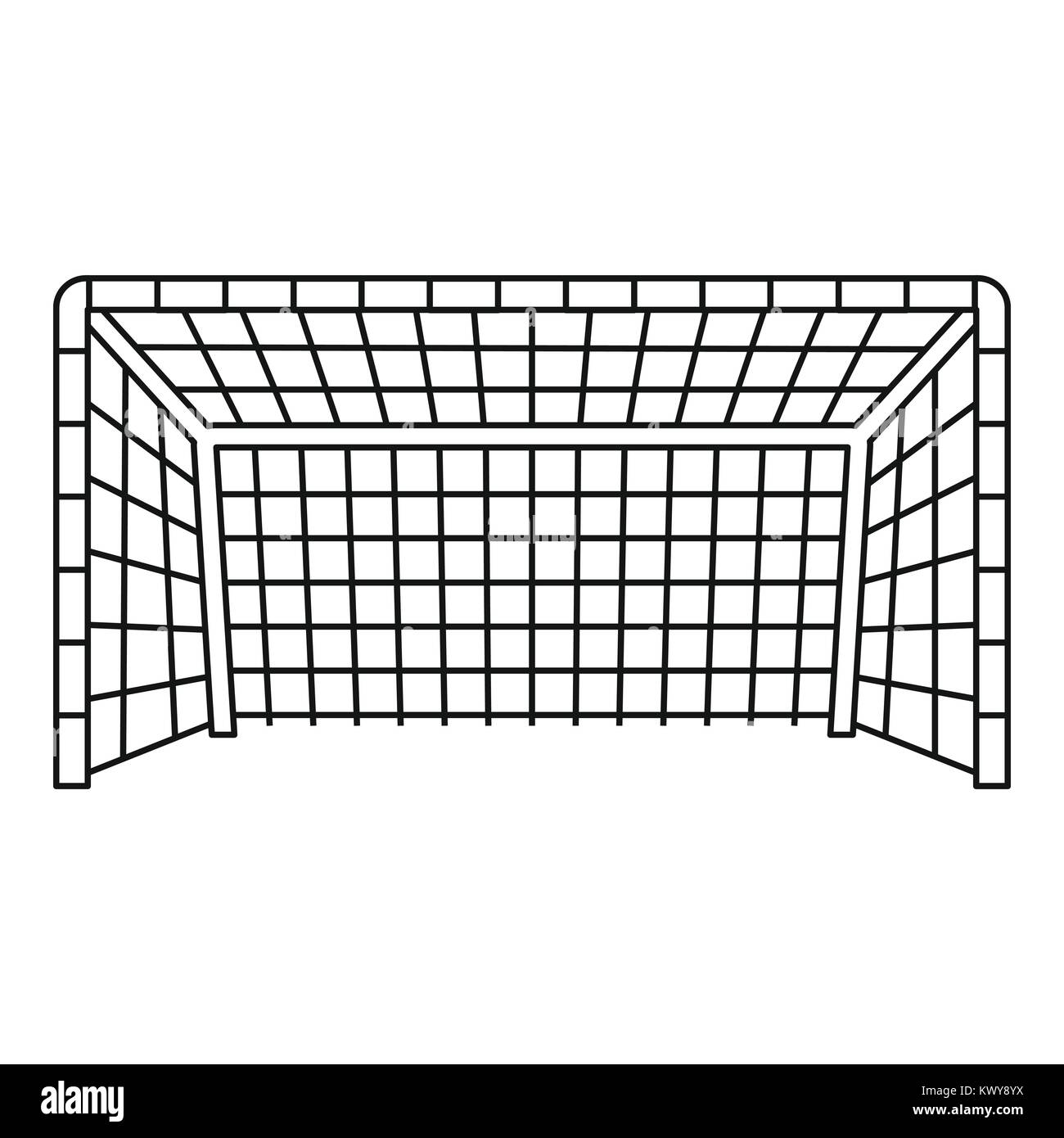 Fußballtor Symbol, outline Style Stock-Vektorgrafik - Alamy