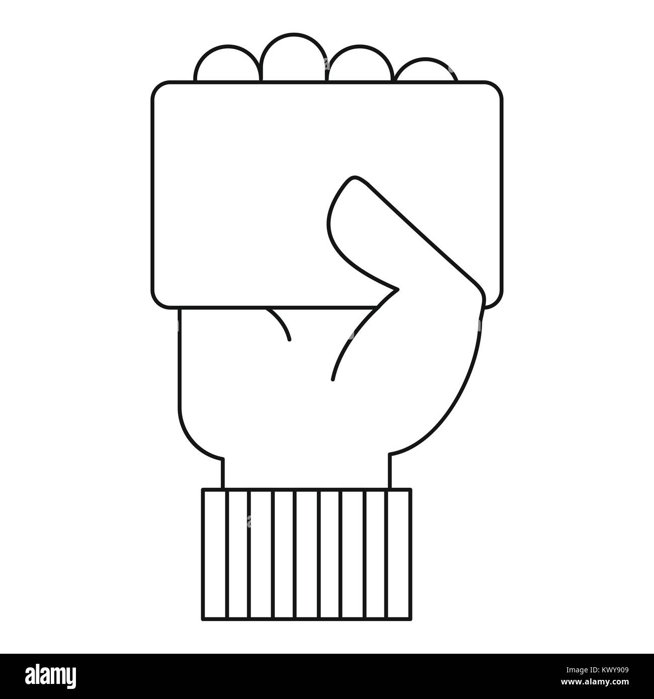 Schiedsrichter Hand "Speicherkarte", umriss Stil Stock Vektor