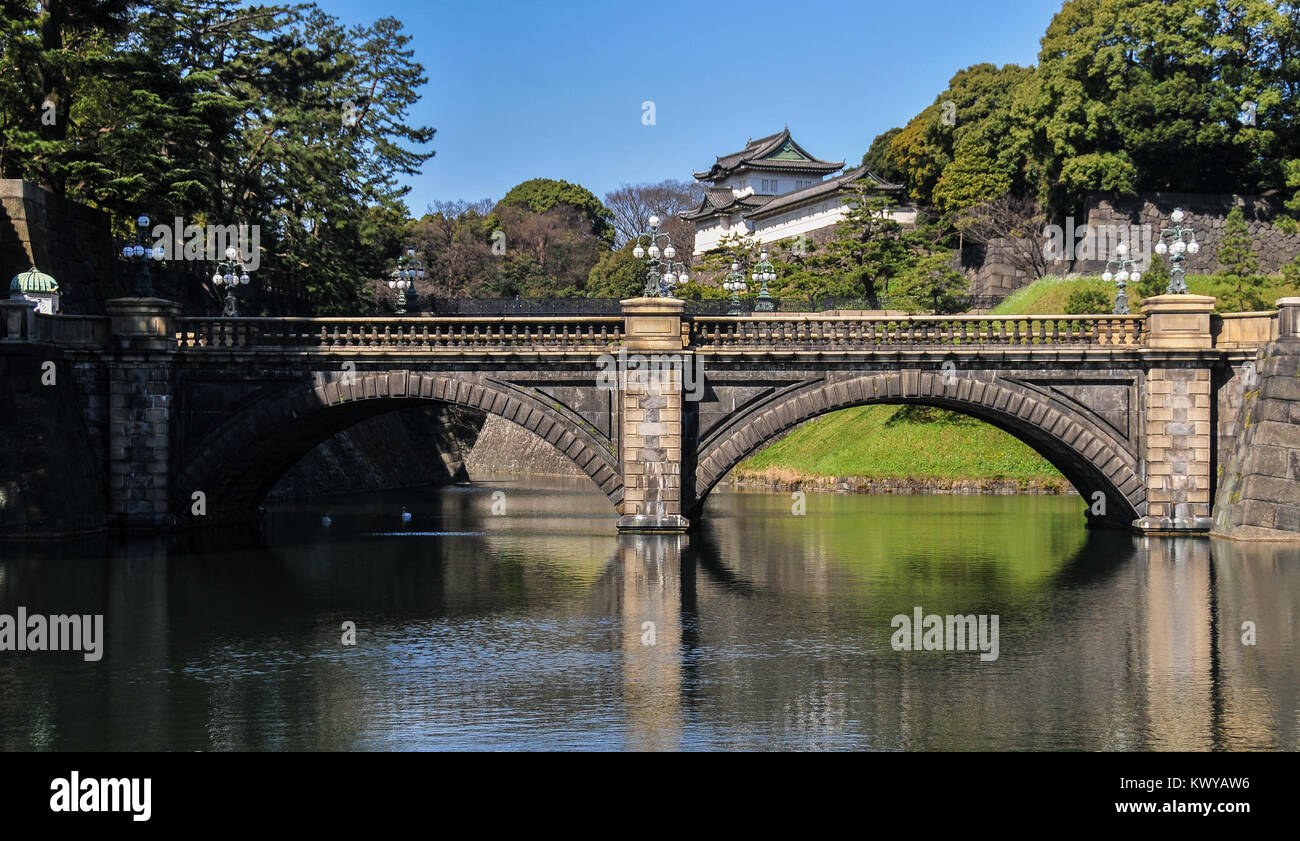 Imperial Palace, Tokio, Japan. Die Residenz der Kaiser von Japan. Stockfoto