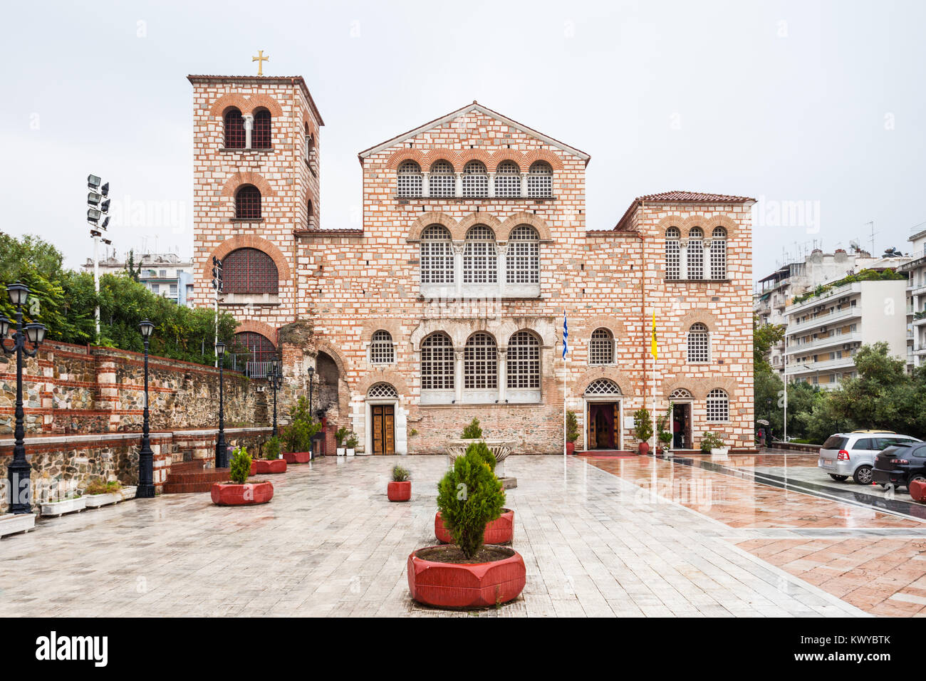 Die Kirche des Hl. Demetrius oder Hagios Demetrios ist das wichtigste Heiligtum des Hl. Demetrius, der Schutzpatronin von Thessaloniki im Zentralen Mace gewidmet Stockfoto