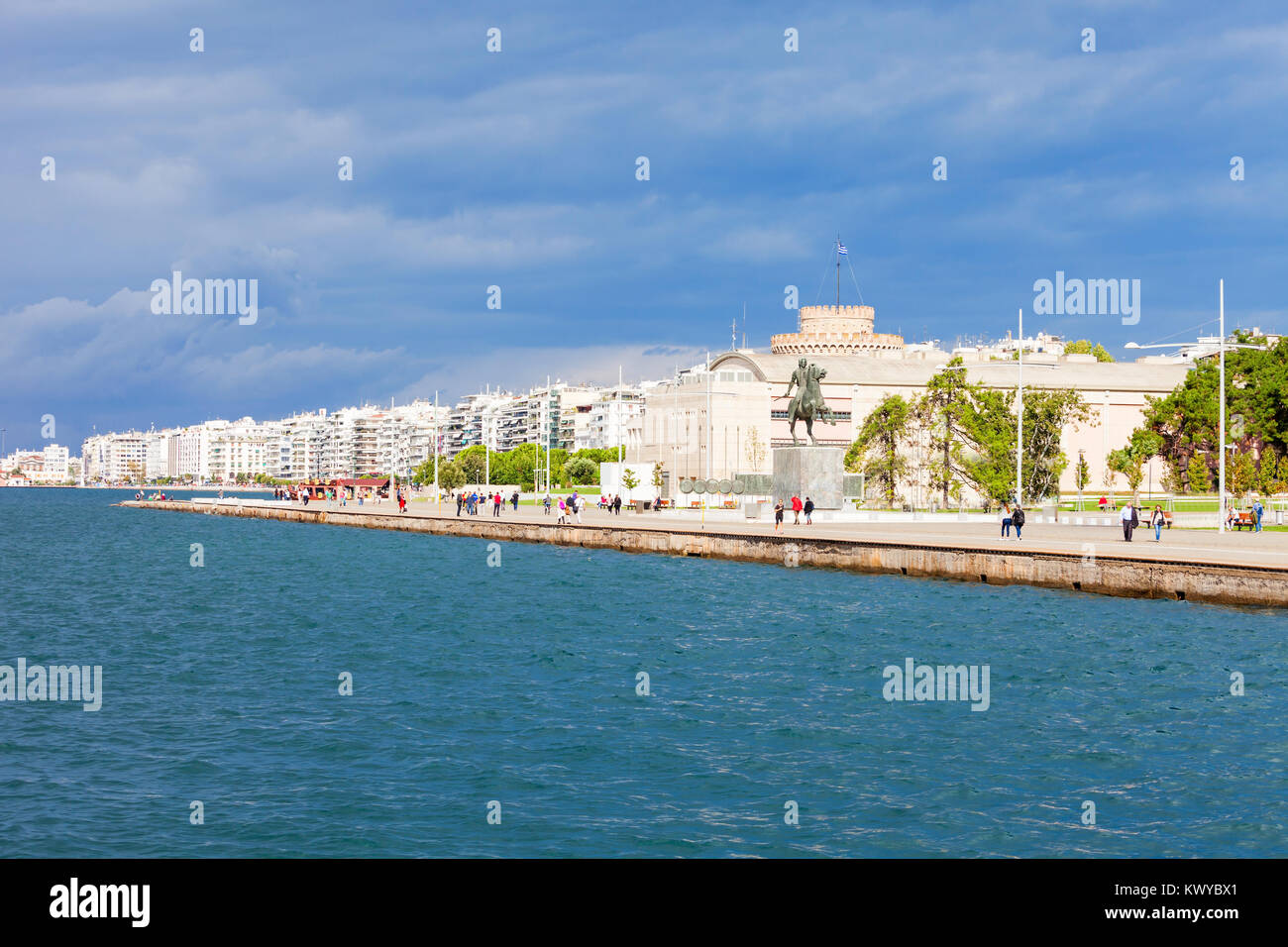 Thessaloniki Strandpromenade in Zentralmakedonien, Griechenland Stockfoto