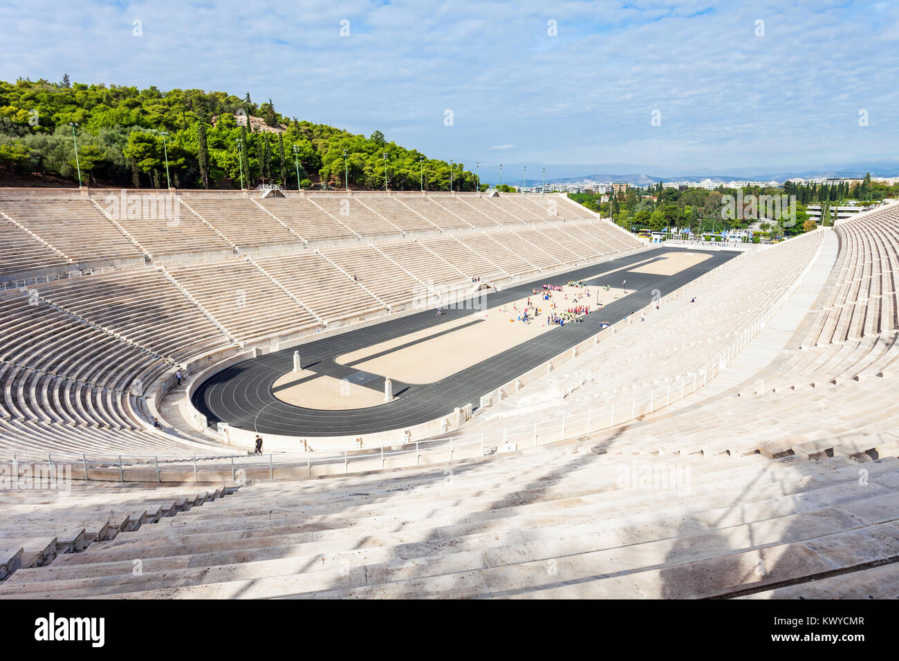 Die Panathenaic auch bekannt als Kallimarmaro Stadion ist ein Fußballstadion in Athen, Griechenland Stockfoto