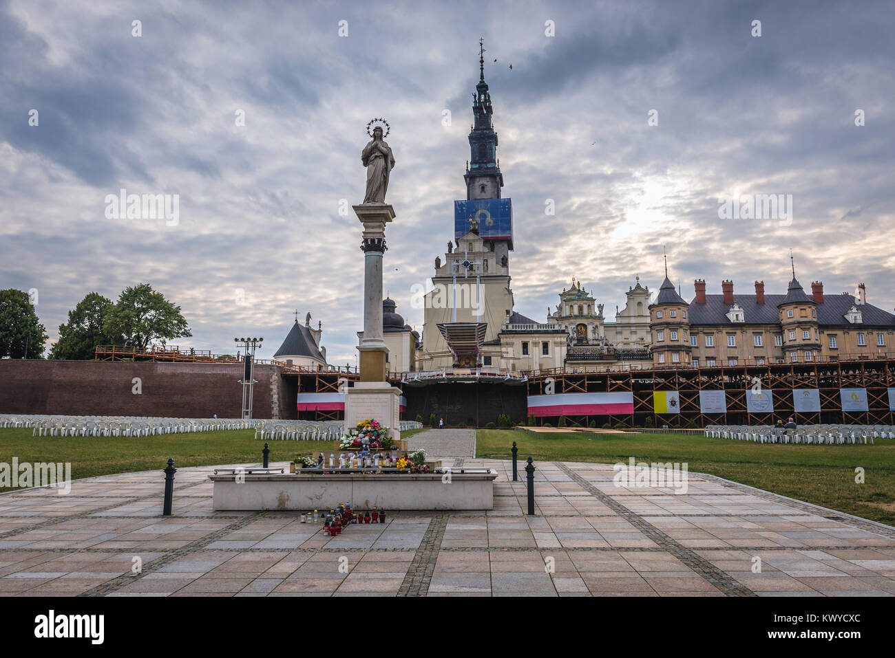 Berühmtesten Polnischen piligrimage Website - Kloster Jasna Gora in Czestochowa Stadt in der Woiwodschaft Schlesien im südlichen Polen Stockfoto