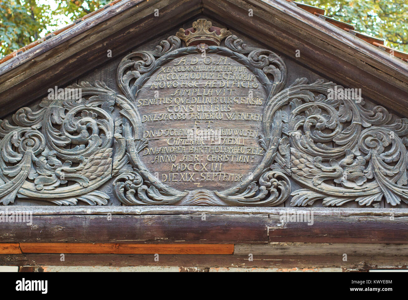 Weltkulturerbestadt Quedlinburg Bilder aus der historischen Stadt im Harz Stockfoto