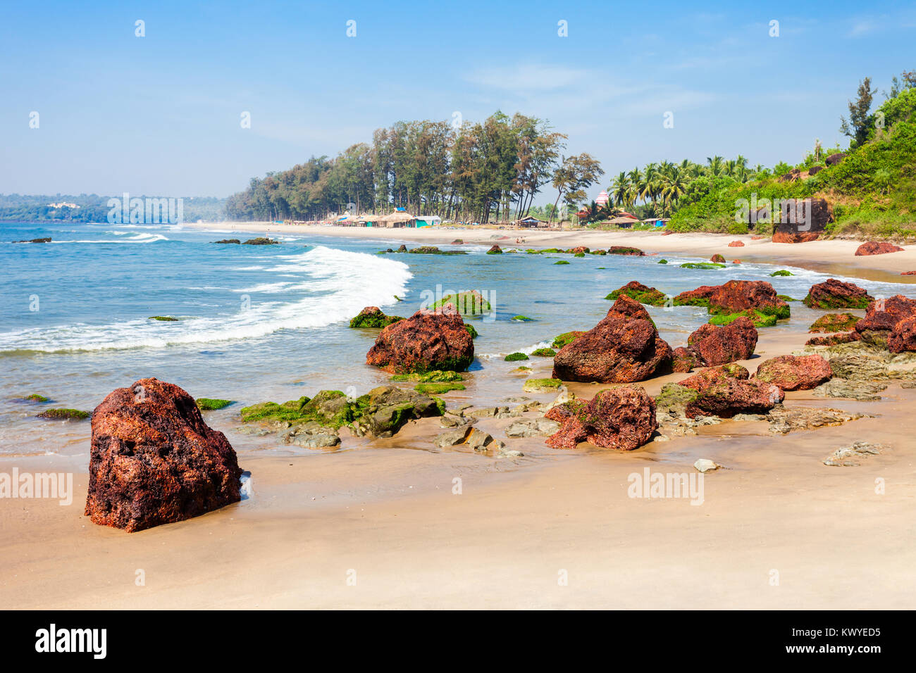 Keri oder Kerim oder Querim Beach in North Goa, Indien Stockfoto