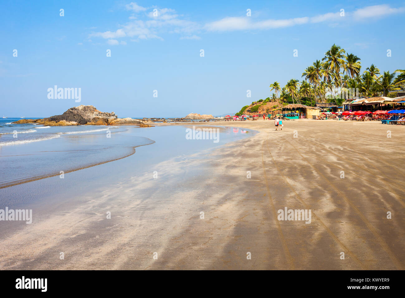 Vagator oder Ozran Beach in North Goa, Indien Stockfoto