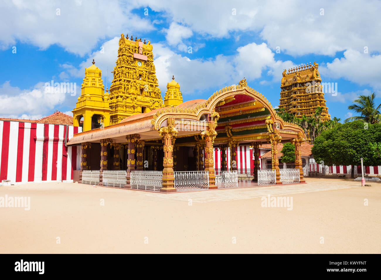 Nallur Kandaswamy Kovil ist einer der bedeutendsten hinduistischen Tempeln im Bezirk der Nördlichen Provinz Jaffna, Sri Lanka. Stockfoto