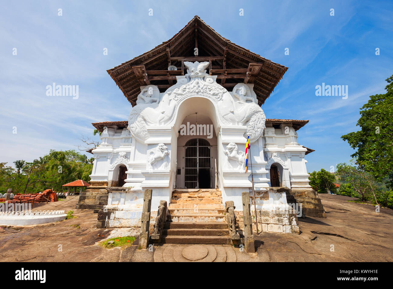 Lankatilaka Vihara oder Sri Lankathilake Rajamaha Viharaya ist eine alte buddhistische Tempel in Udunuwara von Kandy, Sri Lanka gelegen Stockfoto