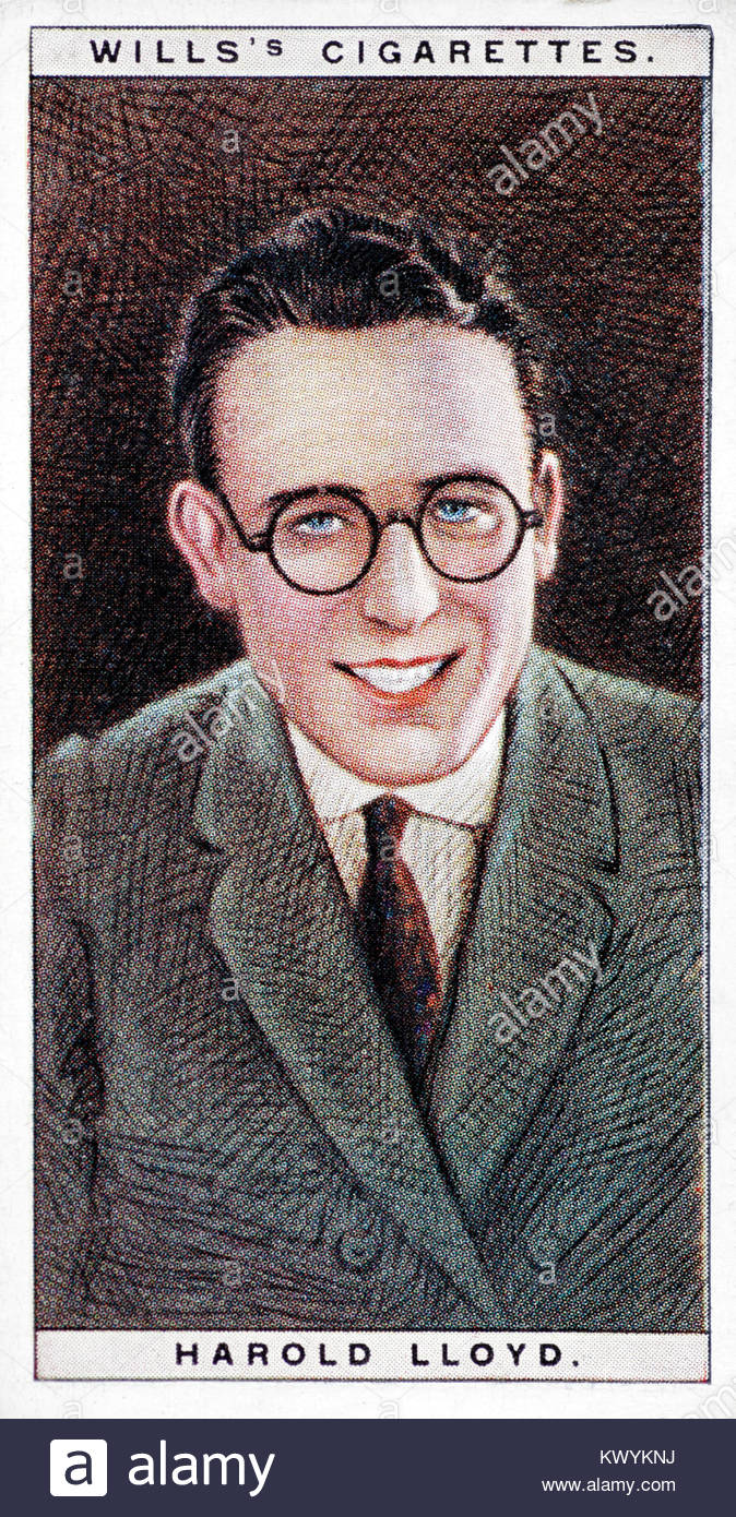 Harold Lloyd war ein US-amerikanischer Schauspieler aus der Stummfilmzeit 1893 - 1971 Stockfoto