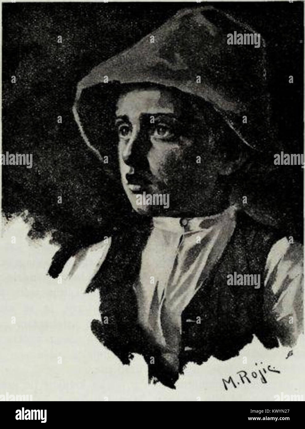 Dieses Kunstwerk von Melita Rojic mit dem Titel „Studija V“ präsentiert eine abstrakte Komposition, die sich auf Formen und Farben konzentriert, um visuelle Elemente der modernen Kunst zu erforschen. Stockfoto