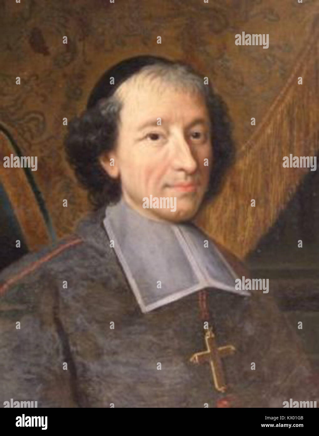 Das Porträt des Erzbischofs Charles le Goux de la Berchère von Narbonne zeigt einen prominenten französischen Geistlichen und religiösen Führer aus dem 17. Jahrhundert. Stockfoto