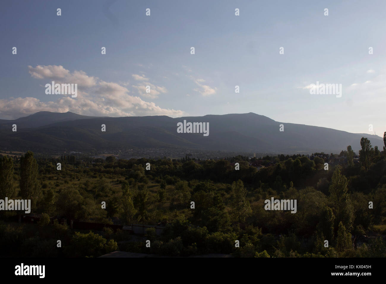 Blick auf die Berge Stockfoto