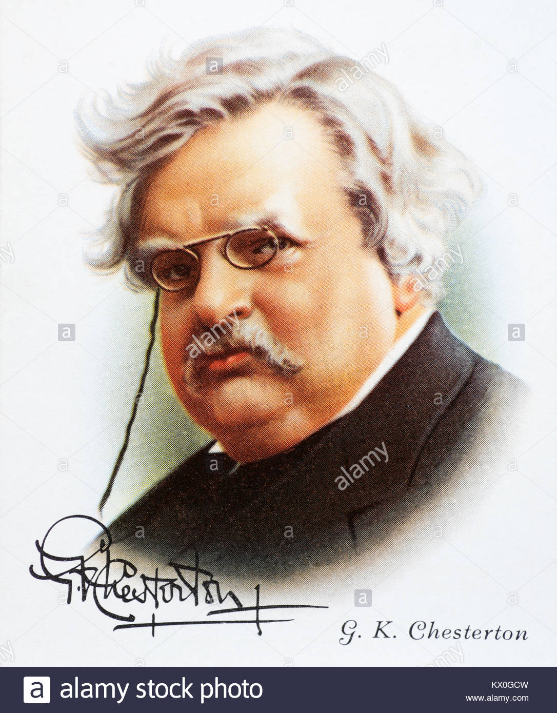 G.K. Chesterton war ein englischer Schriftsteller, Dichter und Journalist, 1874 - 1936 Stockfoto