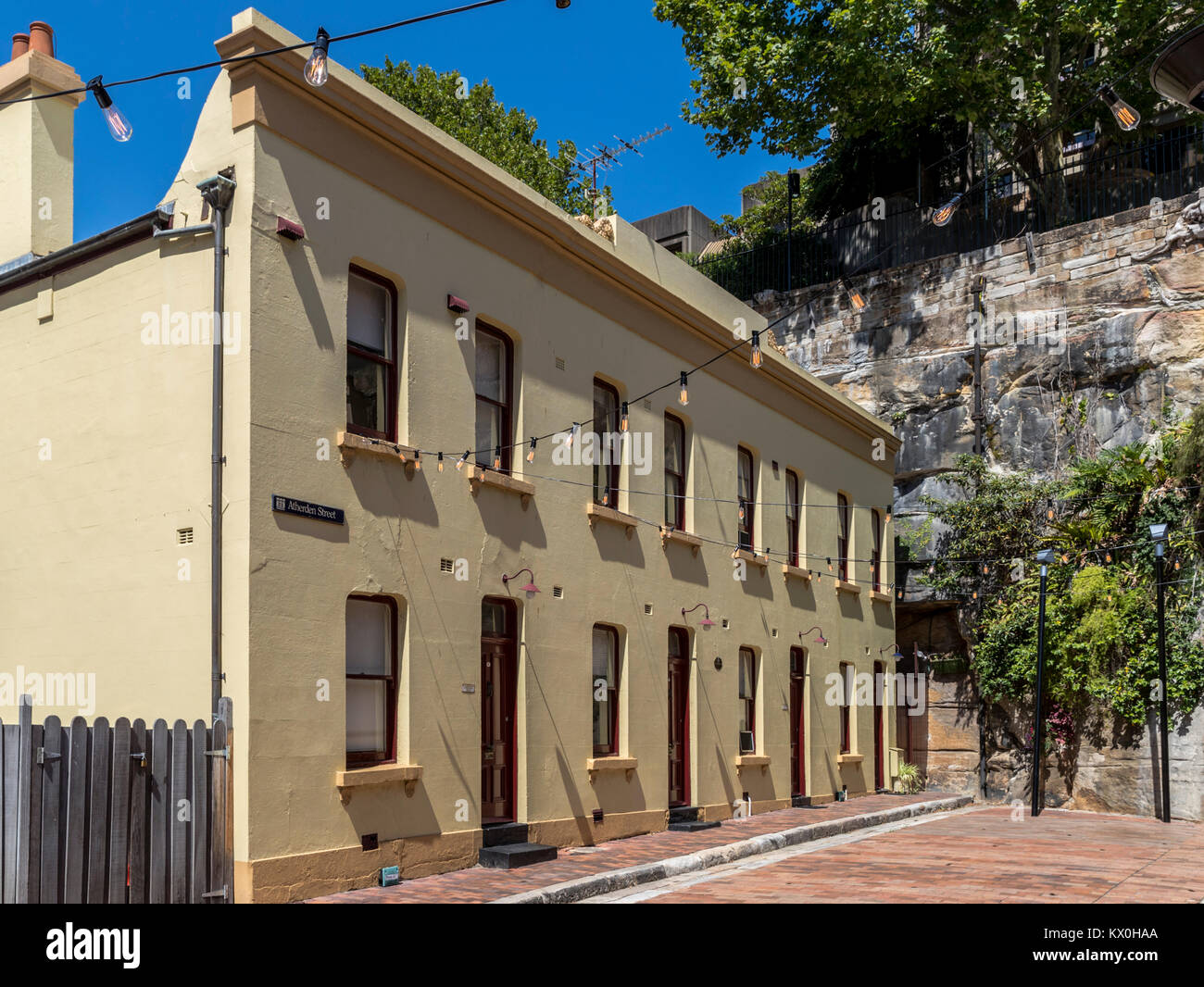 2&4 Atherden Street, The Rocks, Sydney, Australien, Sonntag, 24 Dezember, 2017. Stockfoto