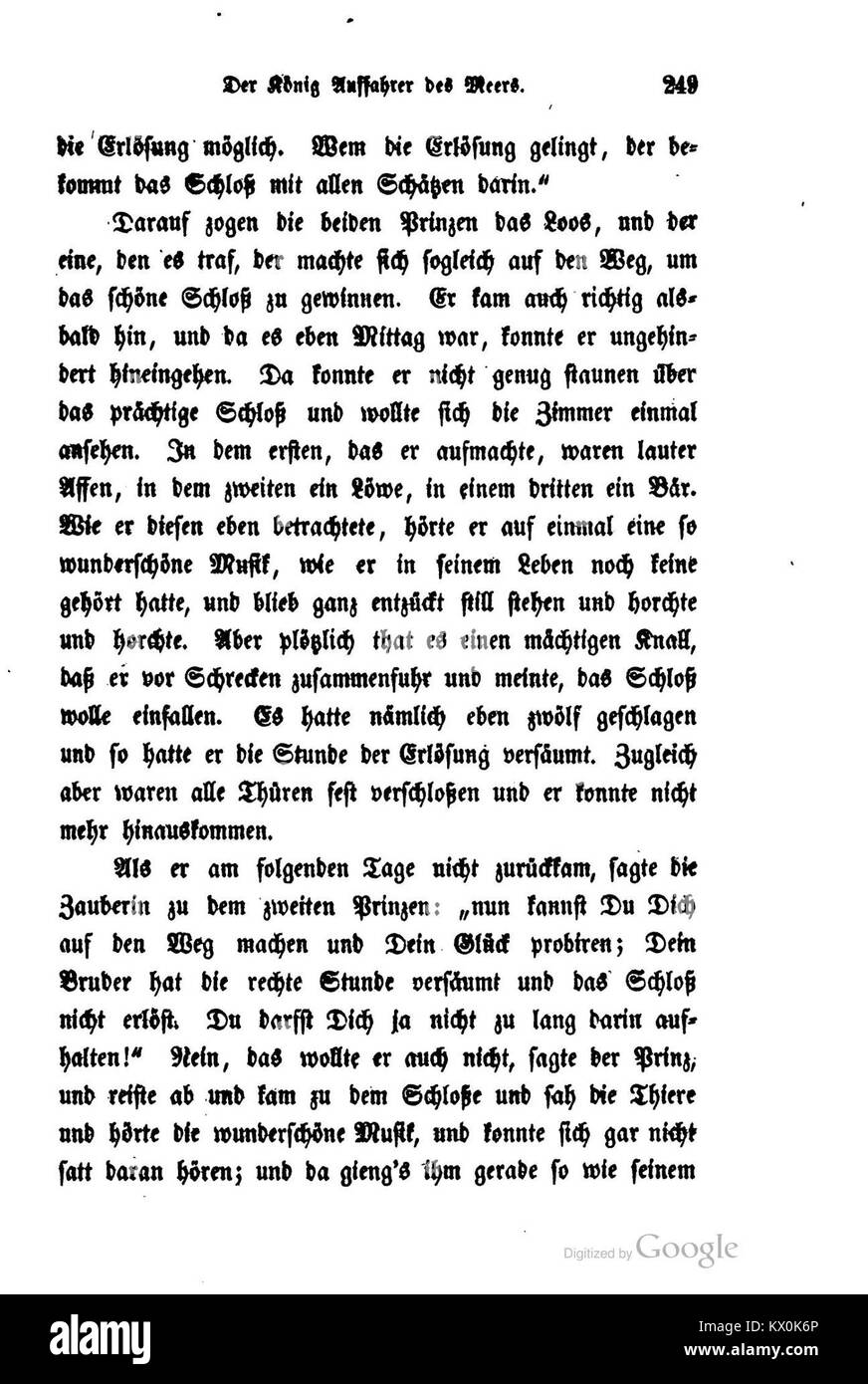 Meier Volksmärchen aus Schwaben 249 enthält traditionelle schwäbische Volksmärchen aus Deutschland. Die Sammlung fängt mündliche Traditionen und kulturelle Erzählungen des schwäbischen Volkes ein und reflektiert deren Überzeugungen und Lebensweise. Stockfoto