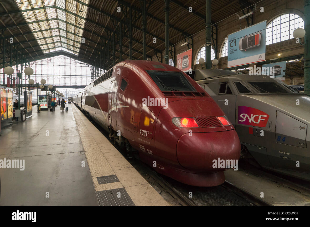 Frankreich, Paris (75), Gare du Nord oder Bahnhof des Nordens, Thalys Stockfoto